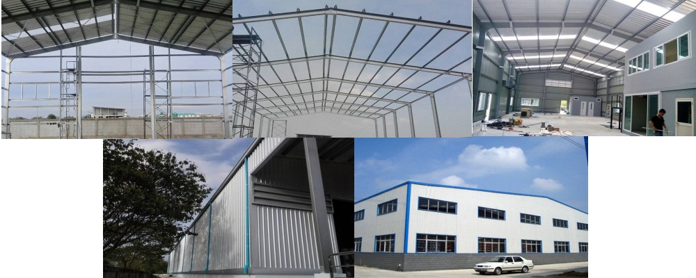 A production workshop made of steel structures