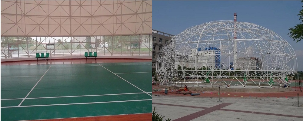 Steel space frame badminton hall
