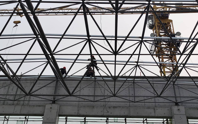  HBK Construction Nigeria Plant Roof Truss Purlin Installation in Full Swing